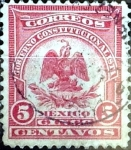 Stamps Mexico -  Intercambio 0,35 usd 5 cent. 1914