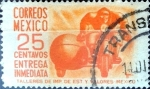 Stamps Mexico -  Intercambio 0,20 usd 25 cent. 1954