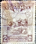 Stamps Nicaragua -  Intercambio cr5f 0,20 usd 2 cent. 1937