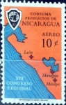 Stamps Nicaragua -  Intercambio cr5f 0,20 usd 10 cent. 1961