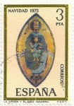 Stamps Spain -  NAVIDAD 1975. LA VIRGEN Y EL NIÑO, EN ZANGOZA, NAFARROA. EDIFIL 2300