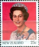 Stamps New Zealand -  Intercambio 0,20 usd 25 cent. 1985