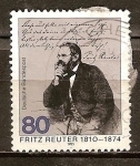 Stamps Germany -  175a Aniv de la muerte de Fritz Reuter (escritor).