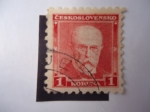 Stamps Czechoslovakia -  Maswaryk - 80 Aniversario.