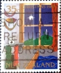 Stamps New Zealand -  Intercambio 0,40 usd 35 cent. 1989