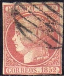 Sellos de Europa - Espa�a -  ESPAÑA 1852 12 Sello Isabel II 6c Usado