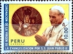 Stamps Peru -  Intercambio jxi 0,50 usd 10 intis 1988