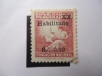 Stamps Peru -  república Ecuatoriana . Educación Nacional. Overprint PE Z43-Sobreimpresa.