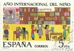 Stamps Spain -  AÑO INTERNACIONAL DEL NIÑO. LA BIBLIOTECA, DIBUJO INFANTIL. EDIFIL 2519