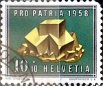 Stamps Switzerland -  Intercambio 0,55  usd 10 + 10 cent.  1958