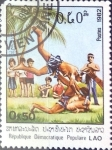 Stamps Laos -  Intercambio crxf 0,20 usd  50 cent. 1982