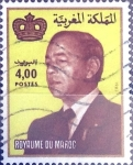 Stamps Morocco -  Intercambio 0,50 usd  4 d. 1984