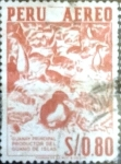 Stamps Peru -  Intercambio 0,20 usd 80 cent. 1960