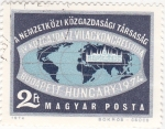 Stamps Hungary -  MAPA MUNDIAL