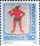 Stamps Sweden -  Intercambio cxrf 0,20 usd 1,90 k. 1986