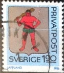 Stamps Sweden -  Intercambio 0,20 usd 1,90 k. 1986