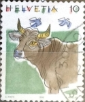 Stamps Switzerland -  Intercambio 0,25 usd 10 cent. 1992