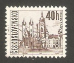 Stamps Czechoslovakia -  1519 - Vista de la ciudad de Hradec Kralove