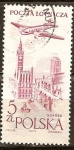 Stamps Poland -  Correo aéreo.Old Market, Gdansk.