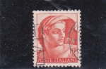 Stamps Italy -  Obra de Miguel Angel