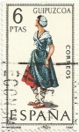 Stamps Spain -  TRAJES TÍPICOS REGIONALES. II GRUPO. Nº22 GIPUZKOA. EDIFIL 1848