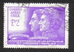 Stamps Chile -  San Martin and O’Higgins