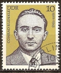 Stamps Germany -  Las personalidades socialistas.Conrad Blenkle 1901-1943 DDR.