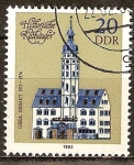 Stamps Germany -  Ayuntamientos históricos - Gera Hall, construido 1573-1576-DDR.