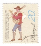 Stamps Portugal -  Profesiones del siglo XIX. Vendedor de cucharas