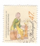 Stamps Portugal -  Profesiones del siglo XIX. Castañera