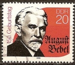 Stamps Germany -  150a Aniv nacimiento de August Bebel (político) DDR.