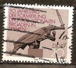 Sellos de Europa - Alemania -  50 aniversario de la formación de las Brigadas Internacionales en España (DDR).