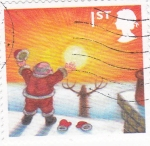 Stamps United Kingdom -  Papa Noël