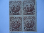 Stamps America - Barbados -  Sellos de la Colonia- King George V - Barbados - 1/4d.