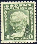 Stamps Spain -  ESPAÑA 1946 1006 Sello Nuevo Centenario Nacimiento Goya