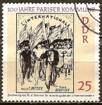 Stamps Germany -  100 años de la Comuna de París-DDR.