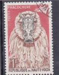 Stamps Burkina Faso -  máscara- jabalí