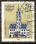 Stamps Germany -  Ayuntamientos históricos - Gera Hall, construido 1573-1576-DDR.