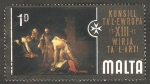 Stamps Europe - Malta -   13 Exposición de arte del Consejo de Europa, Muerte de San Juan Bautista