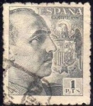 Stamps Spain -  ESPAÑA 1949 1056 Sello General Franco 1p Usado