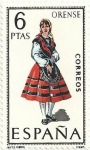 Sellos de Europa - Espa�a -  TRAJES TÍPICOS REGIONALES. GRUPO III. Nº 35. OURENSE. EDIFIL 1908