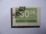 Sellos de America - Argentina -  Cifras-Cincuenta pesos-República Argentina.