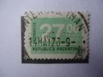 Sellos de America - Argentina -  Cifras-Veintisiete Pesos-República Argentina.