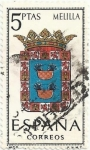 Stamps Spain -  ESCUDOS DE CAPITAL DE PROVINCIA. GRUPO V. Nº 56. MELILLA. EDIFIL 1703