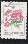 Sellos de America - Argentina -  Begonia