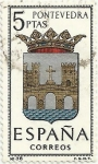 Sellos de Europa - Espa�a -  ESCUDOS DE CAPITAL DE PROVINCIA. GRUPO IV. Nº 38 PONTEVEDRA. EDIFIL 1632