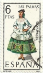 Sellos de Europa - Espa�a -  TRAJES TÍPICOS ESPAÑOLES. GRUPO II. Nº 19. LAS PALMAS. EDIFIL 1845