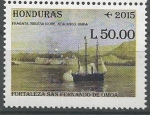 Stamps Honduras -  FRAGATA  INGLESA  NIOBE  ATACANDO  LA  FORTALEZA  DE  SAN  FERNANDO  EN  OMOA