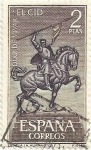 Stamps Spain -  RODRIGO DÍAZ DE VIVAR, EL CID. ESCULTURA DE ANNA HUNTINGTON. EDIFIL 1445