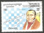 Stamps Cambodia -  Labourdonnais, campeón de ajedrez